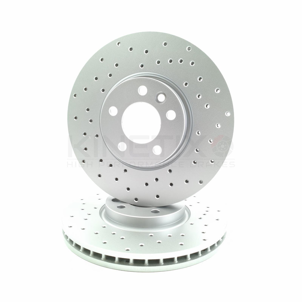 FOR VW TRANSPORTER CARAVELLE 2009- CROSS DRILLED FRONT BRAKE DISCS PAIR 340mm