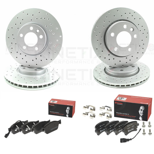 FOR VW TRANSPORTER T5 T6 MULTIVAN FRONT REAR BRAKE DISCS BREMBO PADS 340mm 294mm