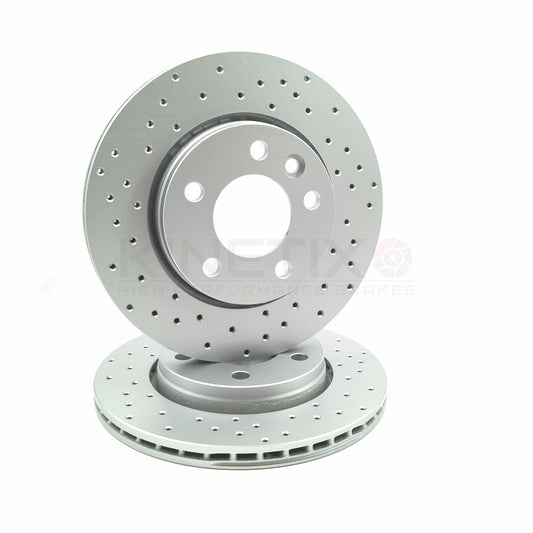FOR VW TRANSPORTER T5 T6 MULTIVAN CARAVELLE DRILLED REAR BRAKE DISCS PAIR 294mm