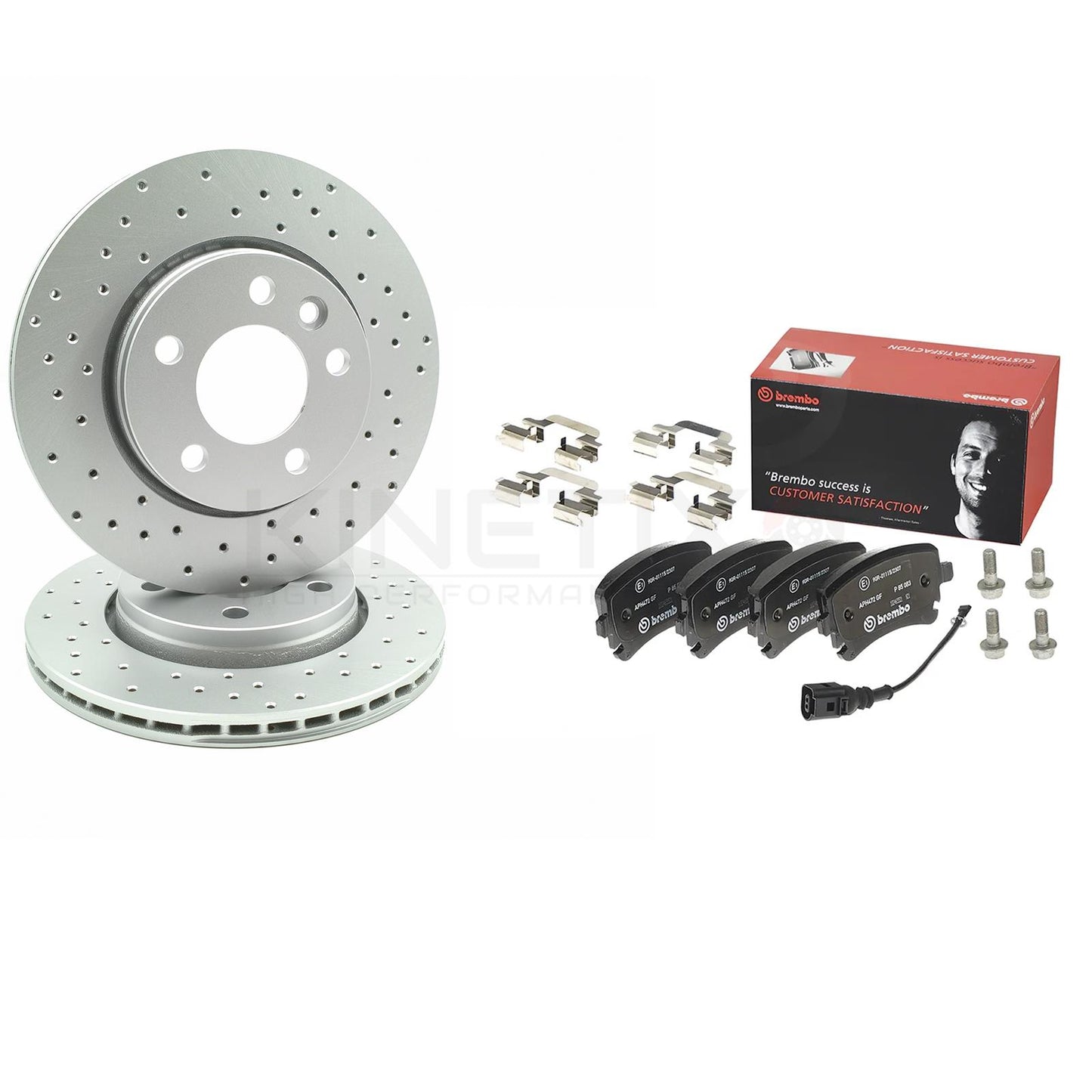 FOR VW TRANSPORTER T5 T6 MULTIVAN REAR DRILLED BRAKE DISCS BREMBO PADS 294mm
