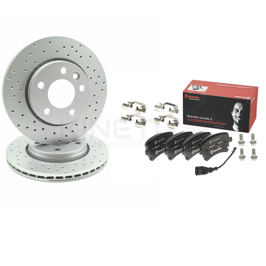 FOR VW TRANSPORTER T5 T6 MULTIVAN REAR DRILLED BRAKE DISCS BREMBO PADS 294mm