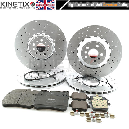 FITS BMW M5 F90 M8 F91 F92 F93 COMPETITION FRONT REAR BRAKE DISCS BREMBO BRAKE PADS & WEAR WIRE SENSOR LEADS 395mm 380mm