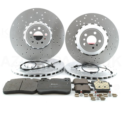 FITS BMW M5 F90 M8 F91 F92 F93 COMPETITION FRONT REAR BRAKE DISCS BREMBO BRAKE PADS & WEAR WIRE SENSOR LEADS 395mm 380mm