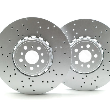 FOR BMW M5 F90 M8 F91 F92 F93 COMPETITION CROSS DRILLED FRONT BRAKE DISCS BREMBO PADS & WEAR WIRE SENSOR LEAD 395mm X 36mm (34117991101 | 34117991102)