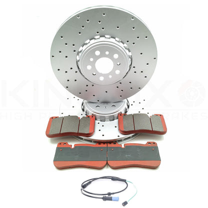 FOR BMW M5 F90 COMPETITION FRONT LEFT RIGHT BRAKE DISCS K44 RACING PADS 395mm