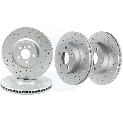 FOR BMW 120d 120i F40 M SPORT DRILLED FRONT REAR BRAKE DISCS PADS WEAR SENSORS