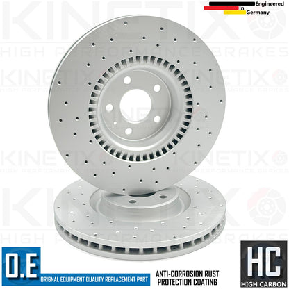 FOR AUDI A6 3.0 TFSI QUATTRO FRONT CROSS DRILLED PERFORMANCE BRAKE DISCS 356mm