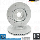 FOR AUDI A8 3.0 TDI QUATTRO FRONT CROSS DRILLED PERFORMANCE BRAKE DISCS 356mm