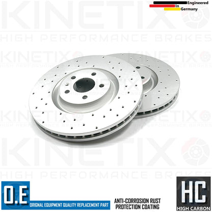 FOR AUDI A8 4.2 TDI QUATTRO FRONT CROSS DRILLED PERFORMANCE BRAKE DISCS 356mm