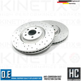FOR AUDI A8 D4 4.2 TDI CROSS DRILLED FRONT BRAKE DISCS APEC BLACK PADS 356mm