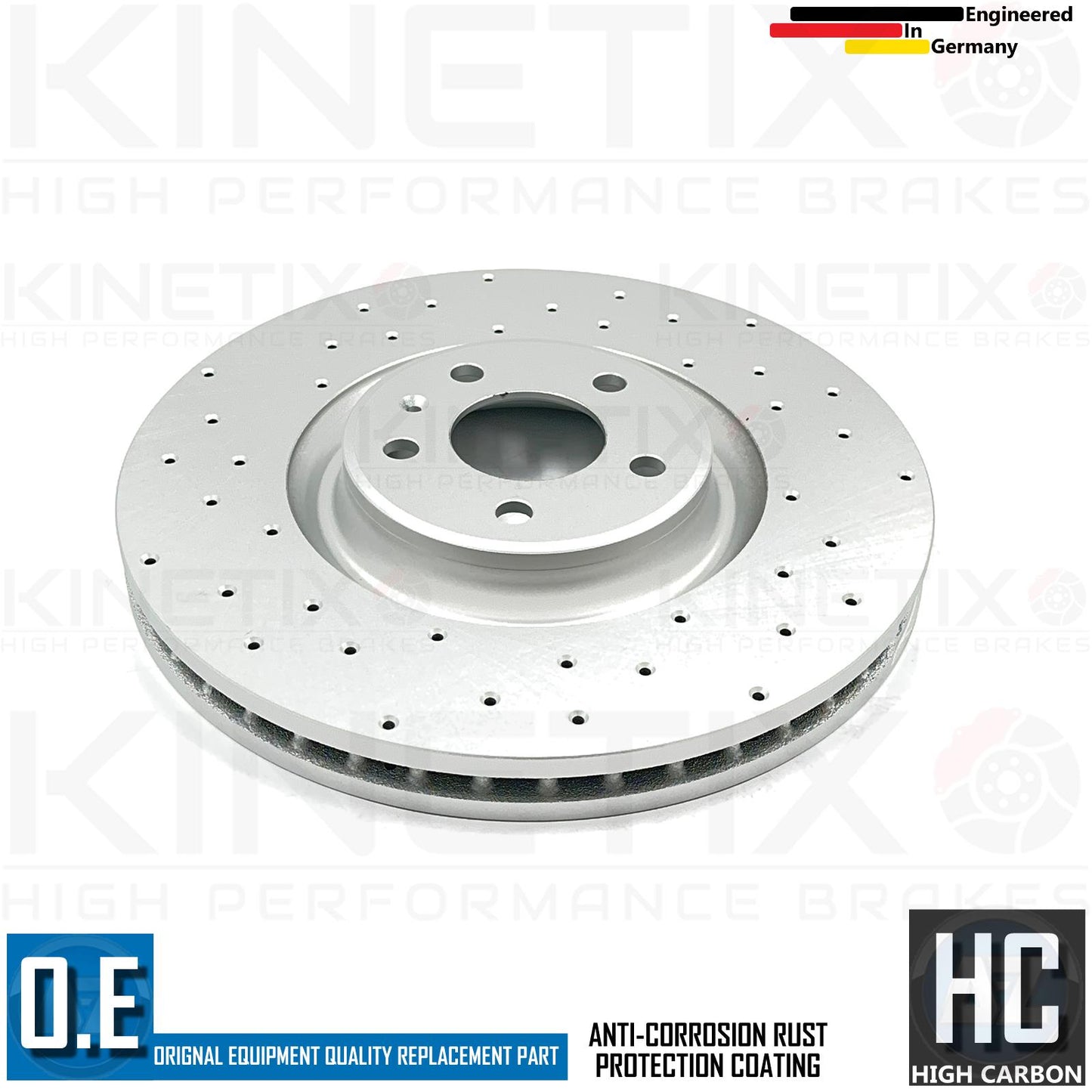 FOR AUDI A8 4.2 TDI QUATTRO FRONT CROSS DRILLED PERFORMANCE BRAKE DISCS 356mm