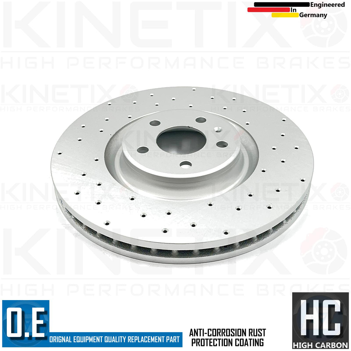 FOR AUDI A7 3.0 TDI QUATTRO FRONT CROSS DRILLED PERFORMANCE BRAKE DISCS 356mm
