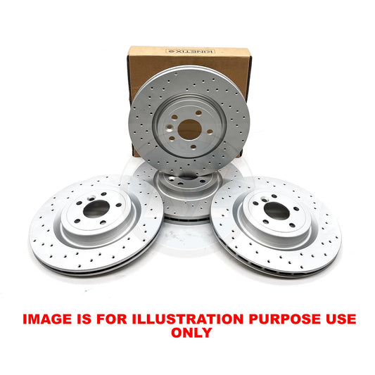 FOR AUDI A6 3.0 BiTDI C7 CROSS DRILLED FRONT REAR BRAKE DISCS 356mm 330mm COATED