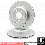 FOR BMW 330d 335d 430d 435d 335i 340i 435i 440i DRILLED REAR BRAKE DISCS 345mm