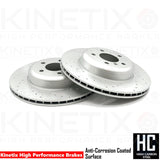 FOR BMW 430d 435d 435i 440i F32 F33 F36 REAR BRAKE DISCS PADS WEAR SENSOR 345mm
