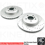 FOR BMW 330d 335d 335i 340i F3X DRILLED FRONT REAR BRAKE DISCS 370mm 345mm