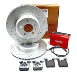 FOR BMW 430d 435d 435i 440i F32 F33 F36 REAR BRAKE DISCS PADS WEAR SENSOR 345mm