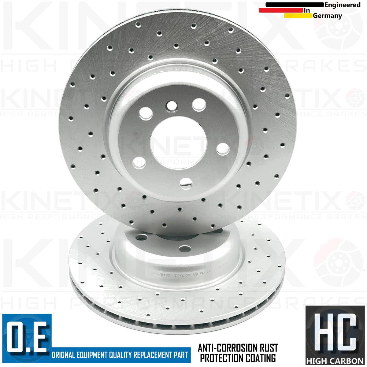 FOR BMW 518d 520d 525d 520i M SPORT DRILLED FRONT BRAKE DISCS MINTEX PADS 330mm