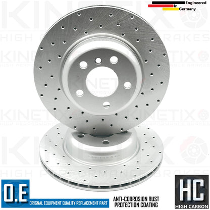 FOR BMW 518d 520d 525d 520i M SPORT DRILLED FRONT BRAKE DISCS MINTEX PADS 330mm