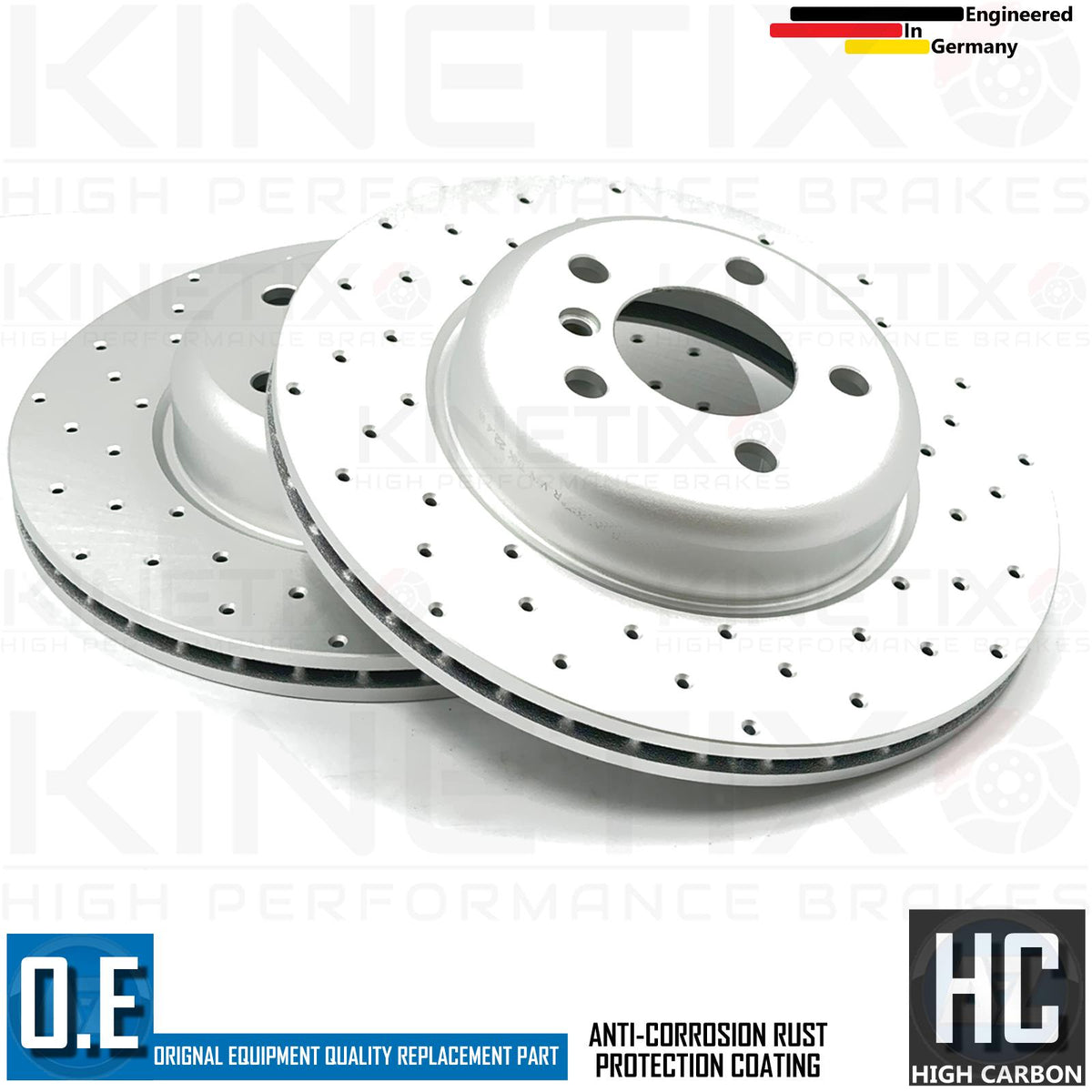 FOR BMW 518d 520d 525d 520i M SPORT DRILLED FRONT BRAKE DISCS MINTEX PADS 330mm