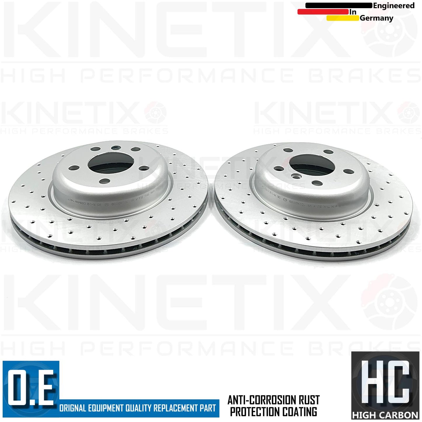 FOR BMW 518d 520d 525d 520i M SPORT FRONT REAR DRILLED BRAKE DISCS 330mm 330mm