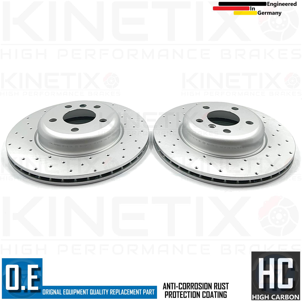 FOR BMW 518d 520d 525d 520i M SPORT DRILLED FRONT BRAKE DISCS MINTEX PADS 330mm
