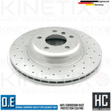 FOR BMW 520i 523i 528i F10 F11 M SPORT CROSS DRILLED FRONT BRAKE DISCS PAIR 330m