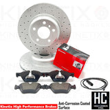 FOR BMW 518d 520d 525d 520i M SPORT DRILLED FRONT BRAKE DISCS BREMBO PADS 330mm