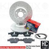 FOR BMW 518d 520d 525d 520i M SPORT DRILLED FRONT BRAKE DISCS APEC PADS 300mm