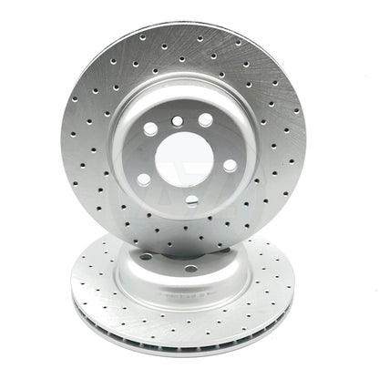 FOR BMW 518d 520d 525d 520i M SPORT DRILLED FRONT BRAKE DISCS MINTEX PADS 330mm