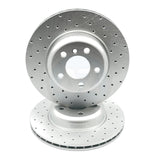 FOR BMW 518d 520d 525d 520i M SPORT FRONT REAR DRILLED BRAKE DISCS 330mm 330mm