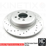 FOR BMW 5 SERIES F10 F11 M SPORT DRILLED FRONT REAR BRAKE DISCS 330mm 330mm