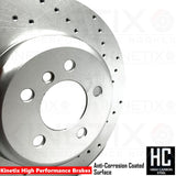 FOR BMW 5 SERIES F10 F11 M SPORT DRILLED FRONT REAR BRAKE DISCS 330mm 330mm