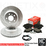 FOR BMW 518d 520d 525d 520i M SPORT DRILLED REAR BRAKE DISCS MINTEX PADS 330mm