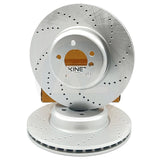 FOR BMW 335d 435d DRILLED FRONT REAR BRAKE DISCS TEXTAR PADS SENSORS 370mm 345mm