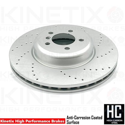 FOR BMW 430d 435d 435i 440i F32 F33 F36 CROSS DRILLED FRONT BRAKE DISCS 370mm