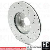 FOR BMW 335d 435d Fx M SPORT DRILLED FRONT BRAKE DISCS PADS WIRE 370mm