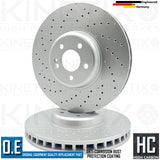 FOR MERCEDES GLC 300e DRILLED FRONT BRAKE DISCS PAIR 360mm A0004212312