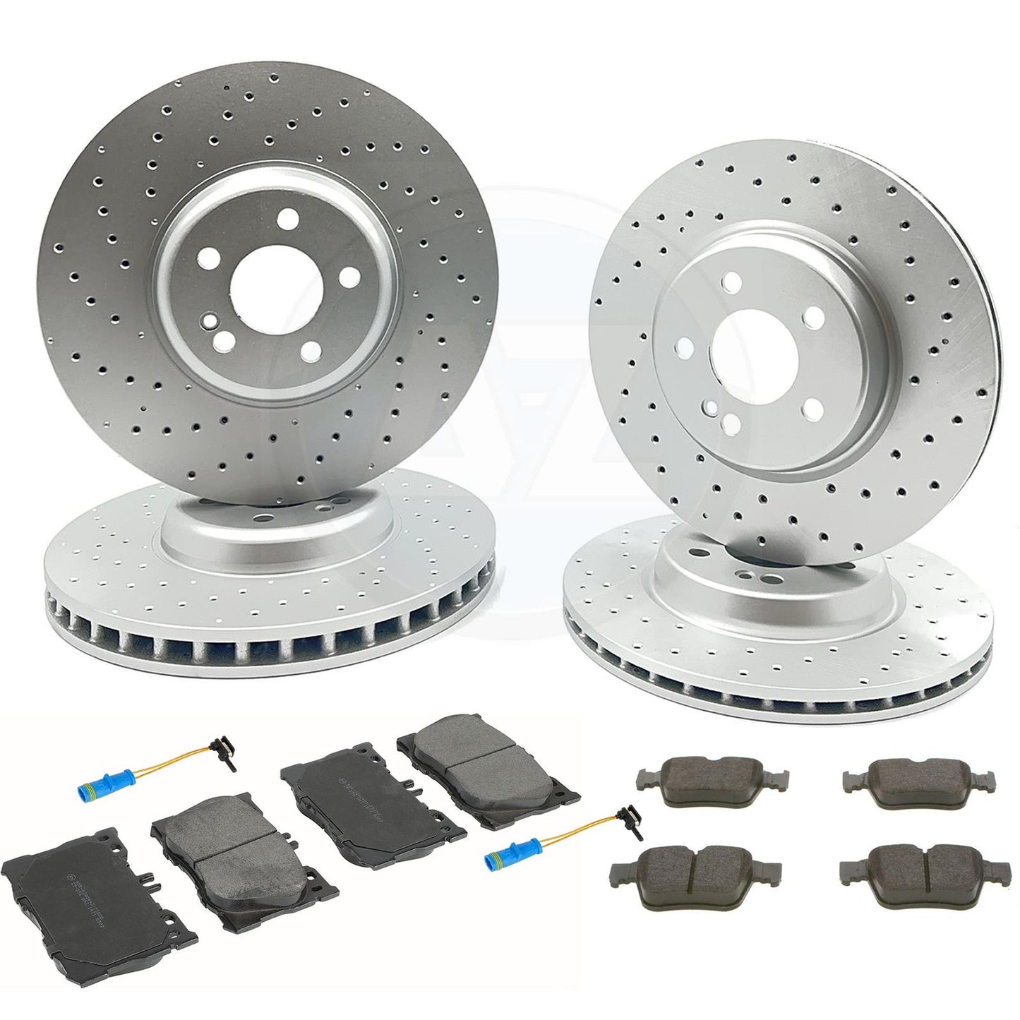 FOR MERCEDES GLC200 2016 - 2018 FRONT REAR BRAKE DISCS PADS SENSORS 360mm 320mm
