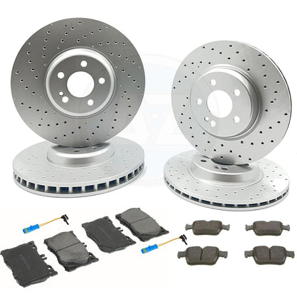 FOR MERCEDES GLC200 2016 - 2018 FRONT REAR BRAKE DISCS PADS SENSORS 360mm 320mm