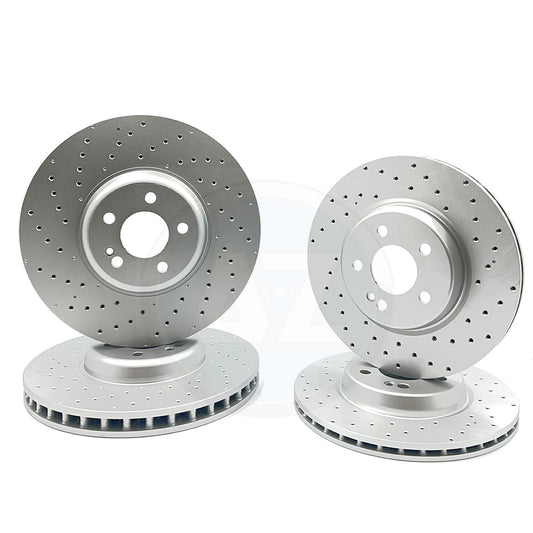 FOR MERCEDES C43 E43 GLC43 AMG DRILLED FRONT REAR BRAKE DISCS 360mm 320mm