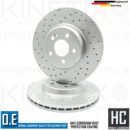 FOR MERCEDES E300e AMG SPORT REAR DRILLED BRAKE DISCS PADS SENSOR WIRE 320mm