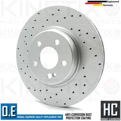 FOR MERCEDES E400 AMG SPORT REAR DRILLED BRAKE DISCS PADS SENSOR WIRE 320mm
