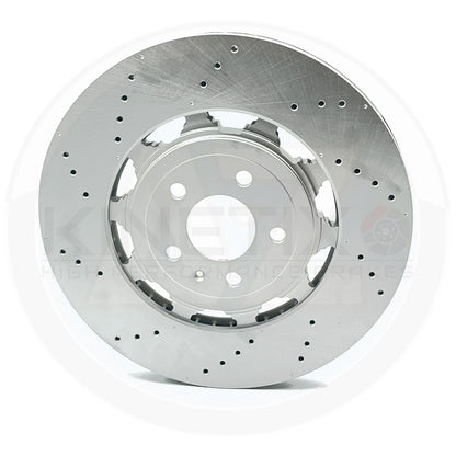 FOR AUDI RS6 C8 RS7 4K DRILLED FRONT REAR BRAKE DISCS PADS SENSORS 420mm 370mm