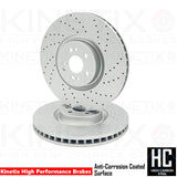 FOR MERCEDES GLS 580 EQ Boost 4-matic 2019- DRILLED FRONT BRAKE DISCS PAIR 375mm