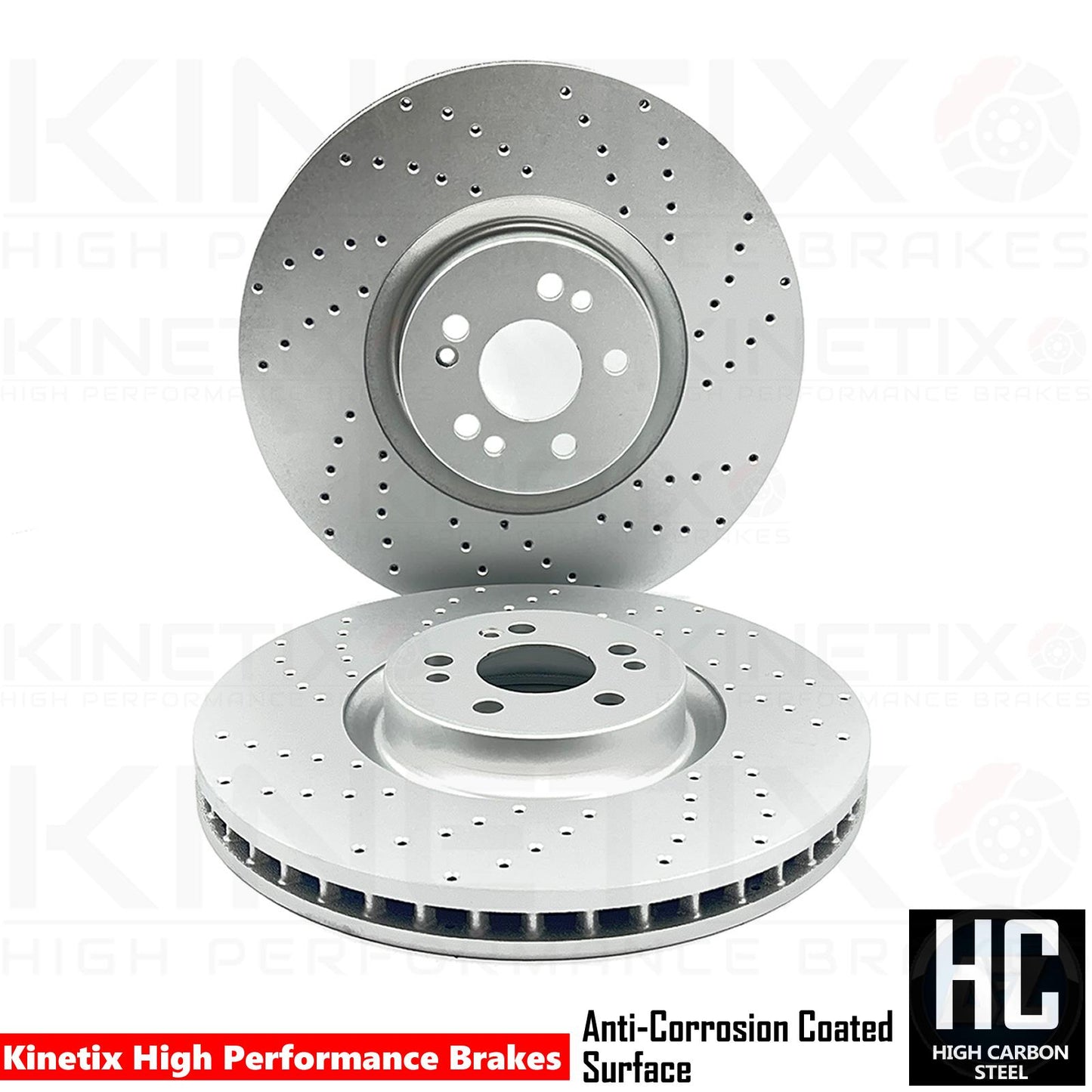 FOR MERCEDES GLE GLS V167 C167 X167 DRILLED FRONT BRAKE DISCS PAIR 375mm