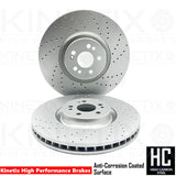 FOR MERCEDES GLS 580 EQ Boost 4-matic 2019- DRILLED FRONT BRAKE DISCS PAIR 375mm