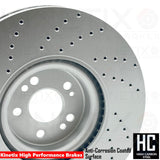 FOR MERCEDES GLS 580 EQ Boost 4-matic 2019- DRILLED FRONT BRAKE DISCS PAIR 375mm