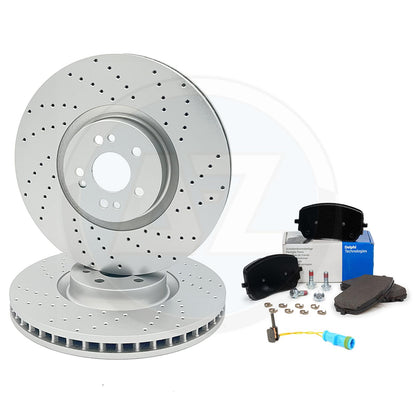 FOR MERCEDES GLE 53 AMG 2019- FRONT BRAKE DISCS DELPHI PADS WEAR SENSOR 375mm