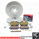 FOR MERCEDES GLS 400 EQ Boost 4-matic 2020- FRONT BRAKE DISCS APEC PADS SENSOR